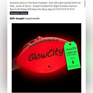 Red Light-Up Football - Size 6
